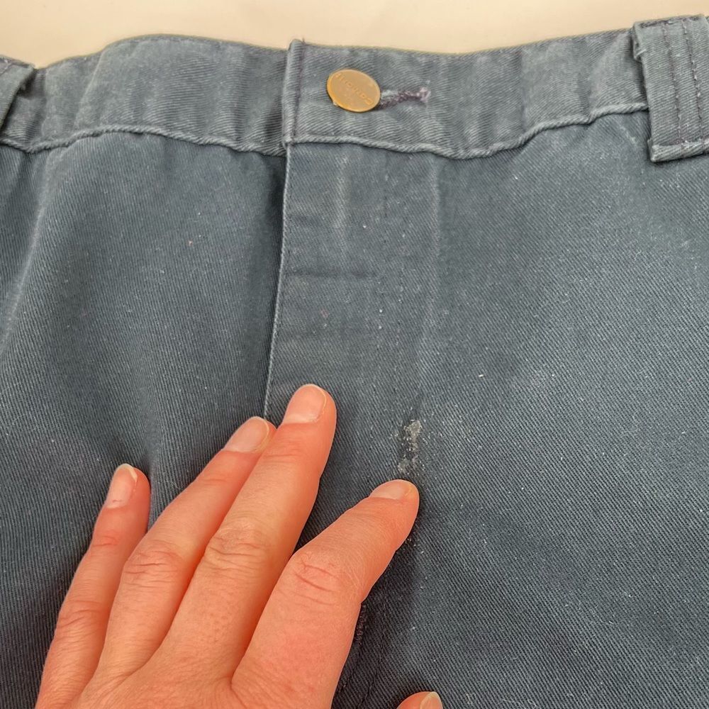 Mens Carhartt Blue Work Pants Size38 X 28 Short - image 5